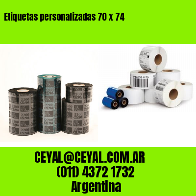 Etiquetas personalizadas 70 x 74