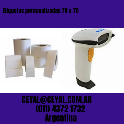 Etiquetas personalizadas 70 x 75