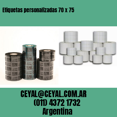 Etiquetas personalizadas 70 x 75