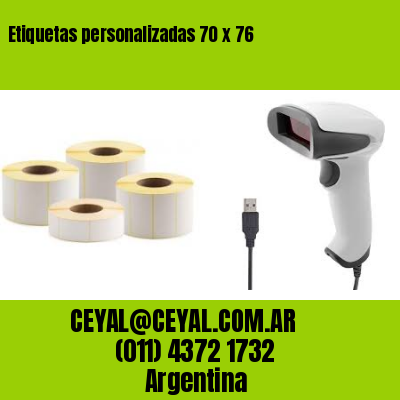 Etiquetas personalizadas 70 x 76