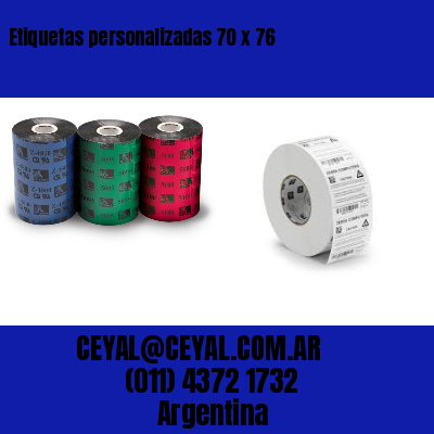 Etiquetas personalizadas 70 x 76