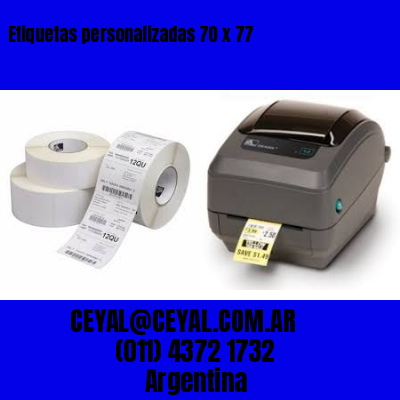 Etiquetas personalizadas 70 x 77