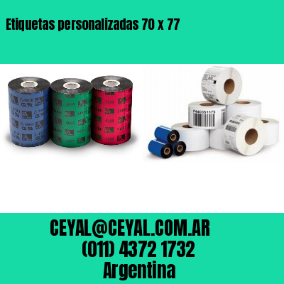 Etiquetas personalizadas 70 x 77