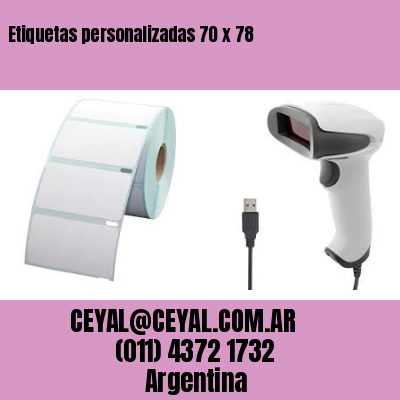 Etiquetas personalizadas 70 x 78