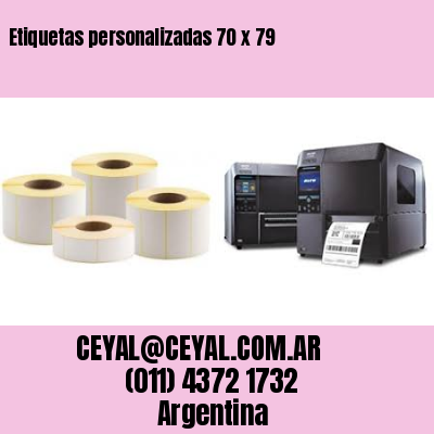 Etiquetas personalizadas 70 x 79