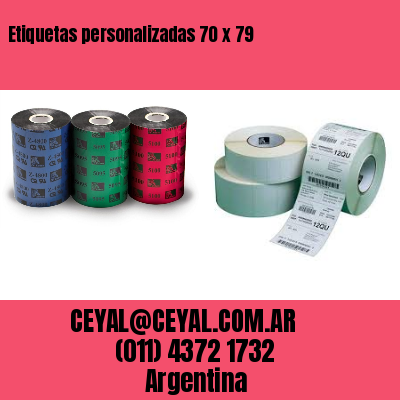 Etiquetas personalizadas 70 x 79