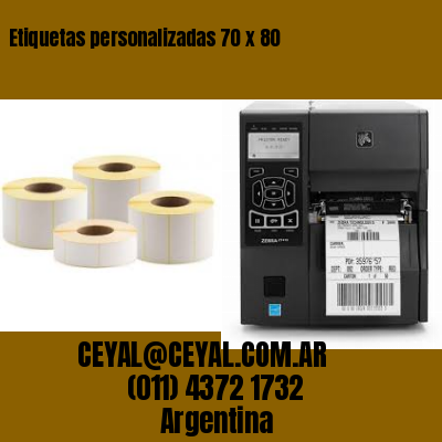 Etiquetas personalizadas 70 x 80