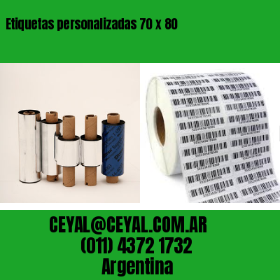 Etiquetas personalizadas 70 x 80