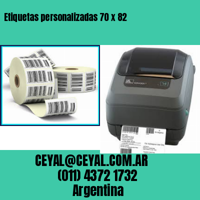 Etiquetas personalizadas 70 x 82