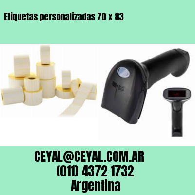 Etiquetas personalizadas 70 x 83