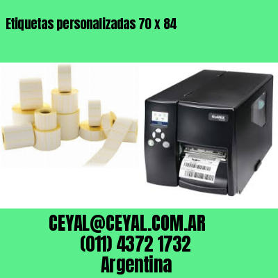 Etiquetas personalizadas 70 x 84