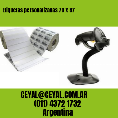 Etiquetas personalizadas 70 x 87