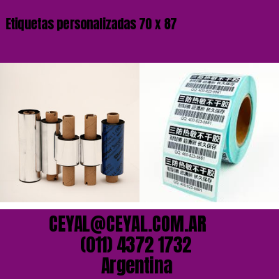 Etiquetas personalizadas 70 x 87