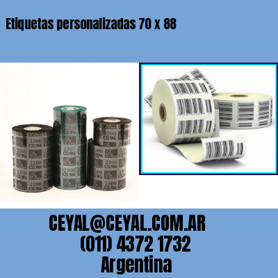 Etiquetas personalizadas 70 x 88