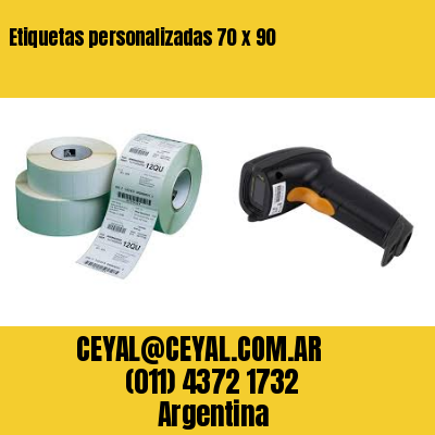 Etiquetas personalizadas 70 x 90