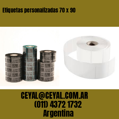 Etiquetas personalizadas 70 x 90