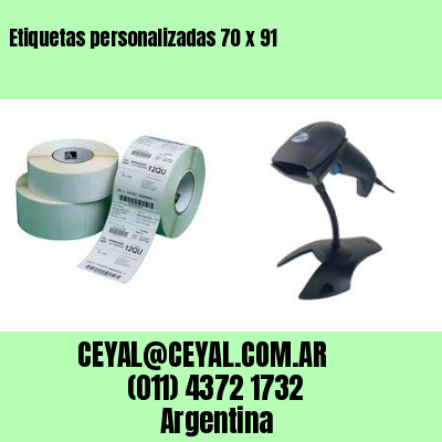 Etiquetas personalizadas 70 x 91
