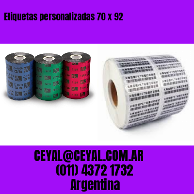 Etiquetas personalizadas 70 x 92