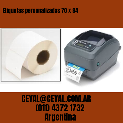 Etiquetas personalizadas 70 x 94