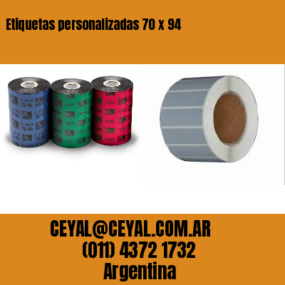 Etiquetas personalizadas 70 x 94