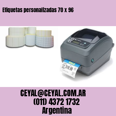 Etiquetas personalizadas 70 x 96