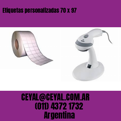 Etiquetas personalizadas 70 x 97