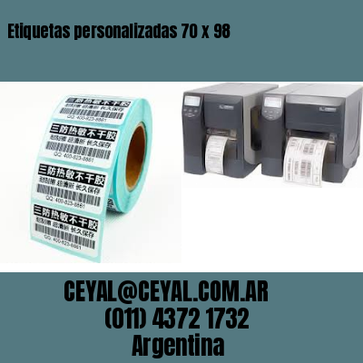 Etiquetas personalizadas 70 x 98