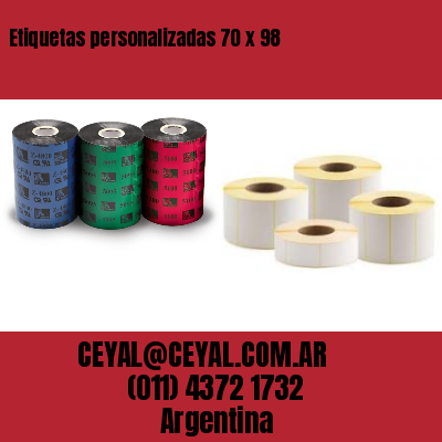 Etiquetas personalizadas 70 x 98