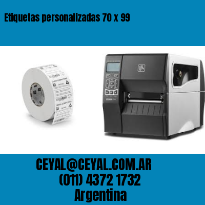 Etiquetas personalizadas 70 x 99