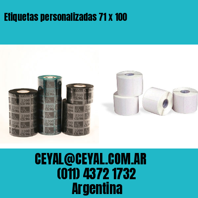 Etiquetas personalizadas 71 x 100