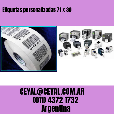 Etiquetas personalizadas 71 x 30