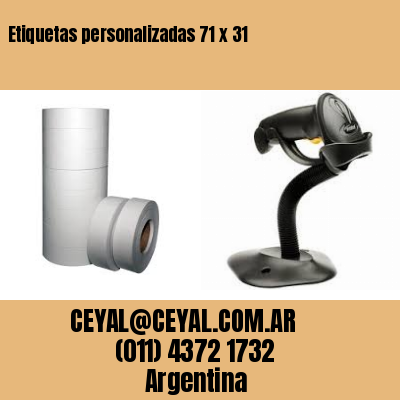 Etiquetas personalizadas 71 x 31