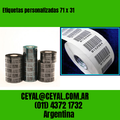 Etiquetas personalizadas 71 x 31