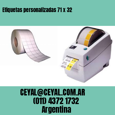 Etiquetas personalizadas 71 x 32