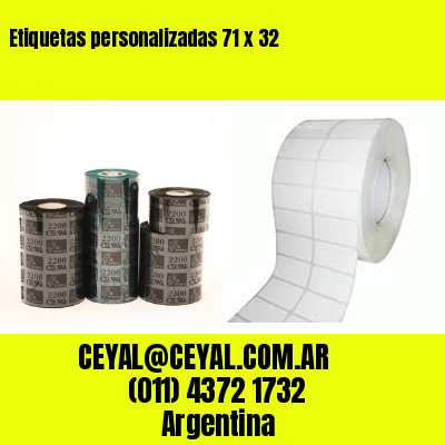 Etiquetas personalizadas 71 x 32