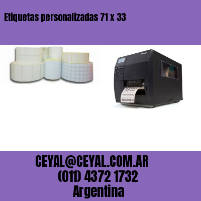 Etiquetas personalizadas 71 x 33