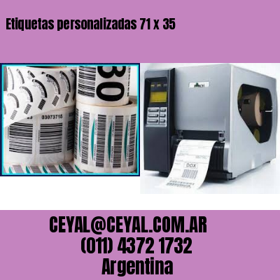 Etiquetas personalizadas 71 x 35