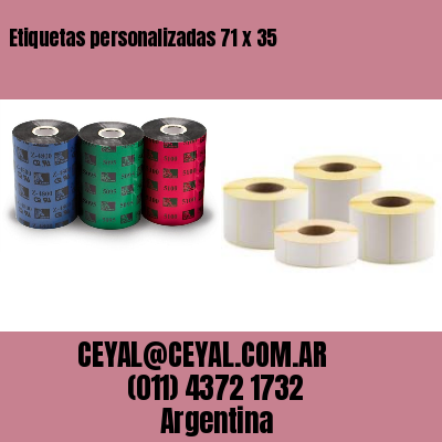 Etiquetas personalizadas 71 x 35