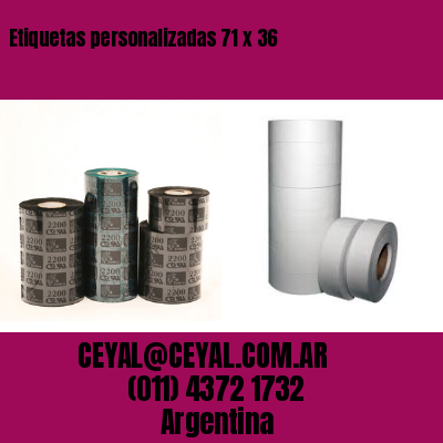 Etiquetas personalizadas 71 x 36