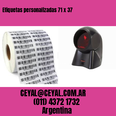 Etiquetas personalizadas 71 x 37