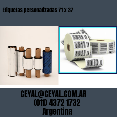 Etiquetas personalizadas 71 x 37