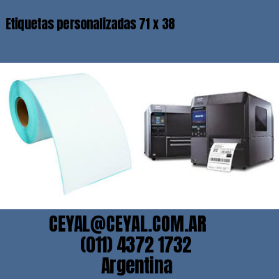 Etiquetas personalizadas 71 x 38