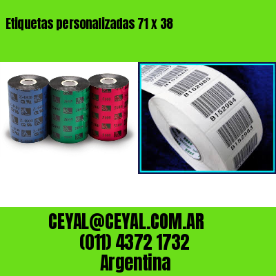 Etiquetas personalizadas 71 x 38