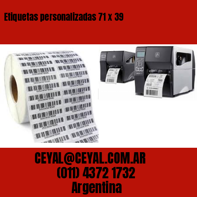 Etiquetas personalizadas 71 x 39