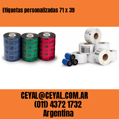 Etiquetas personalizadas 71 x 39