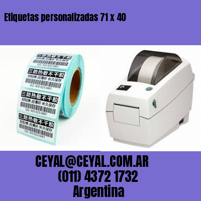 Etiquetas personalizadas 71 x 40