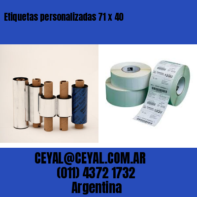 Etiquetas personalizadas 71 x 40
