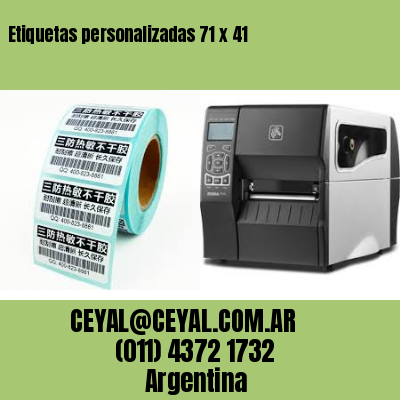Etiquetas personalizadas 71 x 41