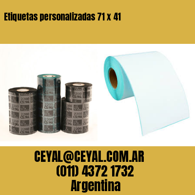 Etiquetas personalizadas 71 x 41