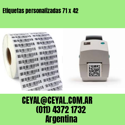 Etiquetas personalizadas 71 x 42